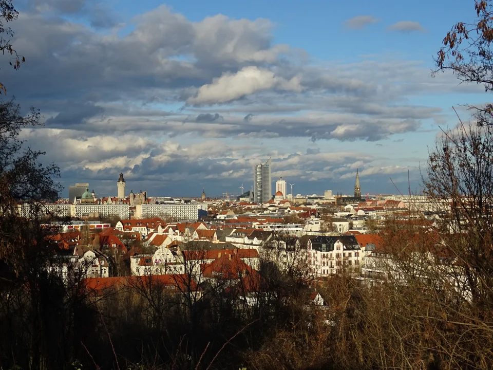 Blick über die Dächer der Leipziger Innenstadt